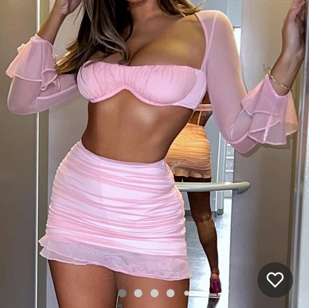 Maisie Crop top and Skirt set